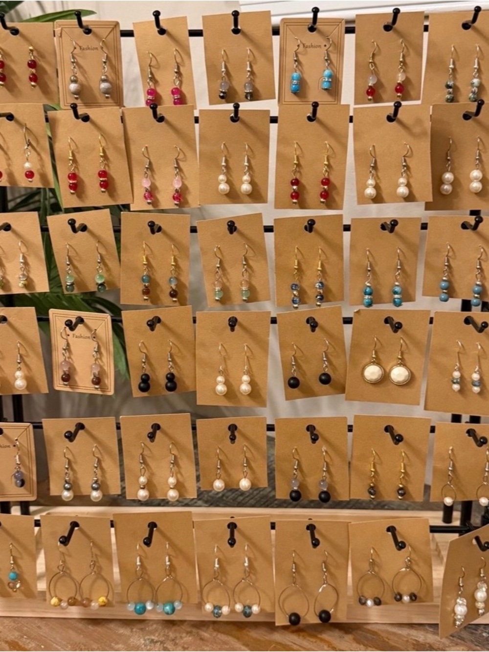 Handmade bulk bundle 42 Stainless steel hook bead earrings. New